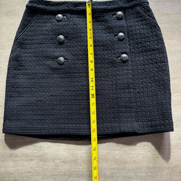 White House Black Market Textured Black Mini Skirt - Picture 5 of 10